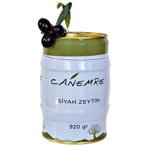 Siyah Gemlik Tipi Salamura Zeytin 200-230 920 g Teneke Kutu