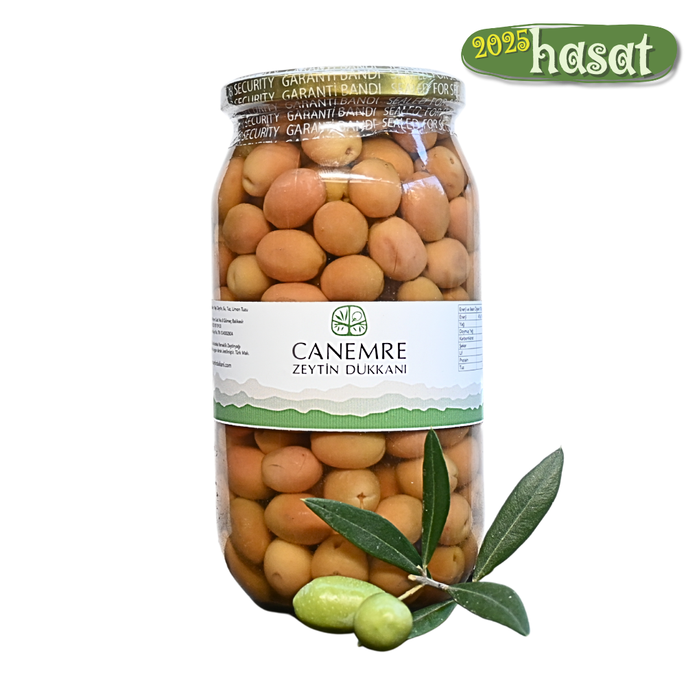 Yeşil Edremit Tipi Çizik Zeytin 260-290 650 gr Cam Kavanoz