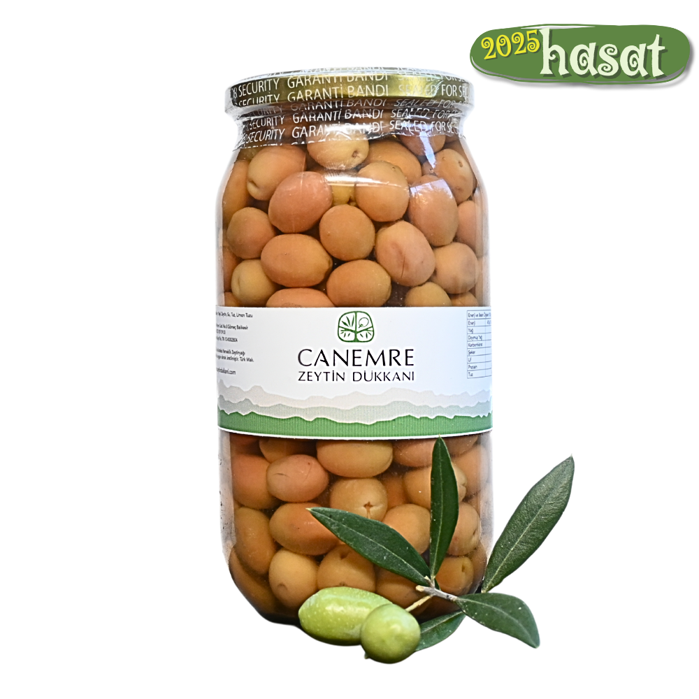 Yeşil Edremit Tipi Çizik Zeytin 260-290 650 gr Cam Kavanoz