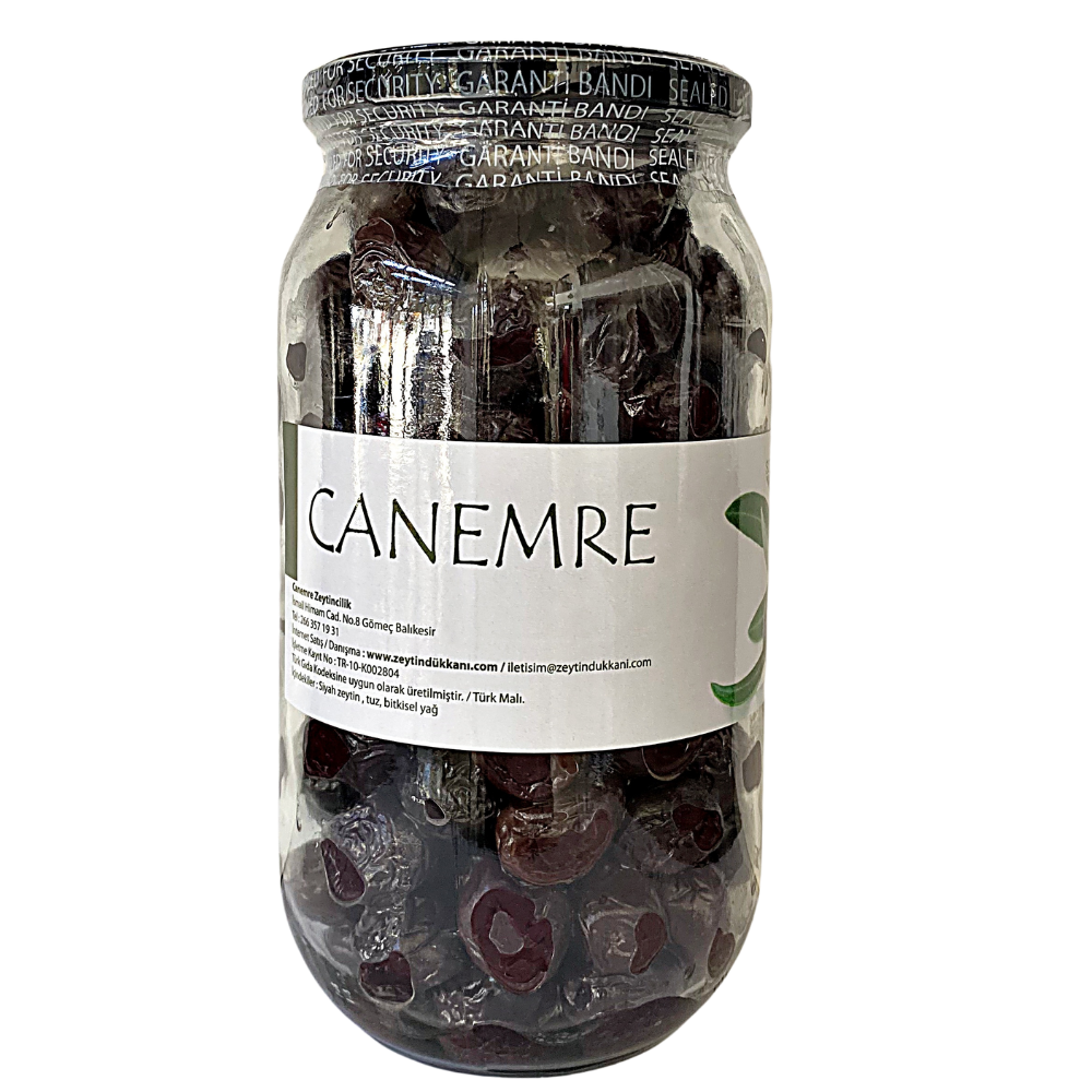 Siyah Gemlik Tipi Salamura Zeytin 290-320 650 g Cam Kavanoz
