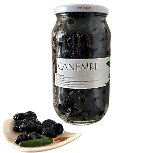 Kurutma Selesi Siyah Gemlik Tipi Zeytin 650 g Cam Kavanoz