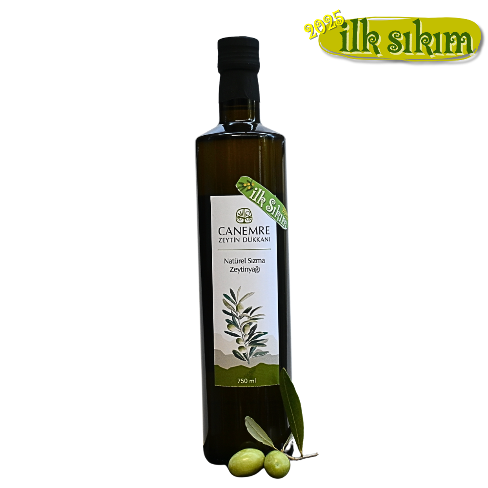 2025 İlk Hasat Soğuk Sıkım Naturel Sızma Zeytinyağı 500 ml