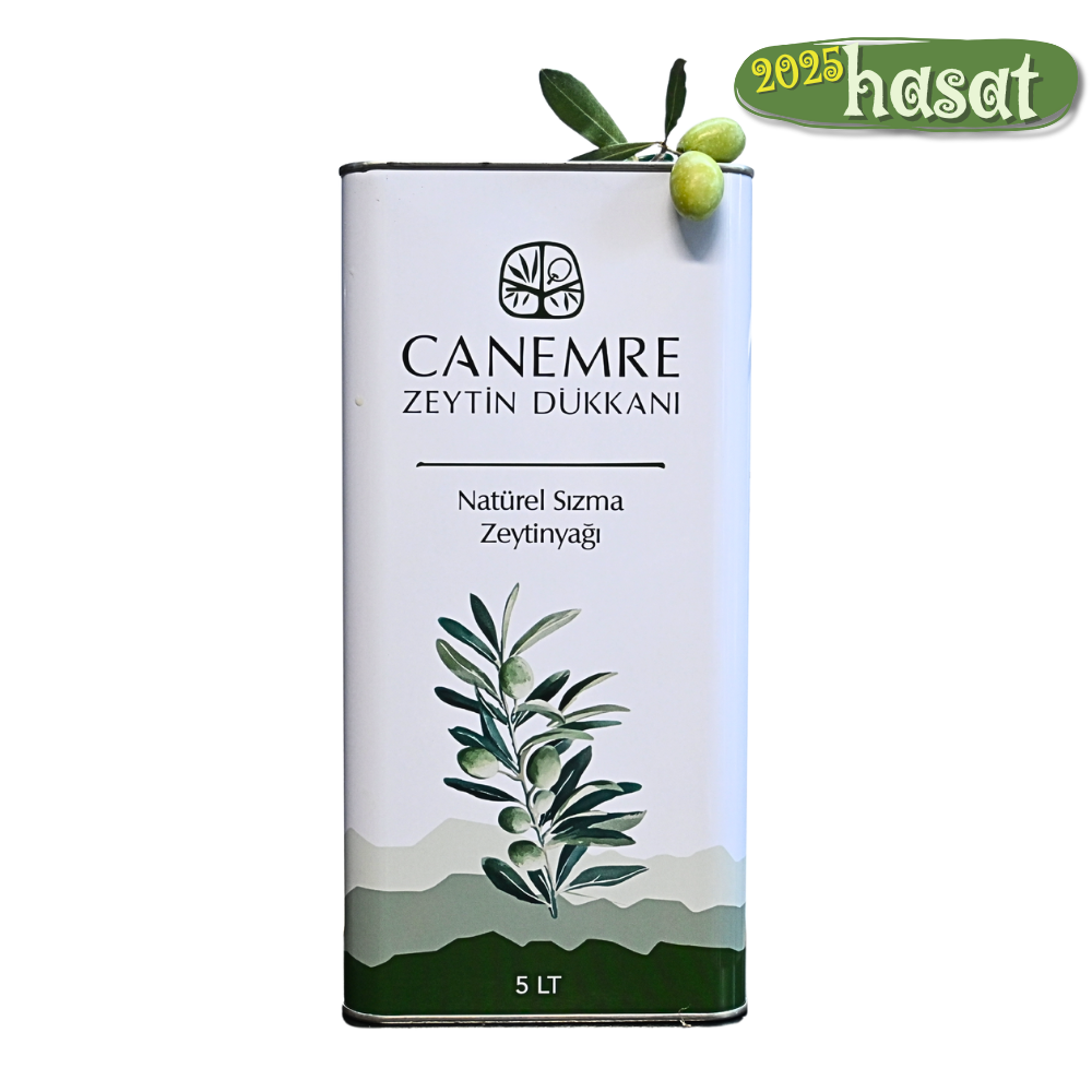 Erken Hasat Soğuk Sıkım Naturel Sızma Zeytinyağı 5 lt teneke kutu