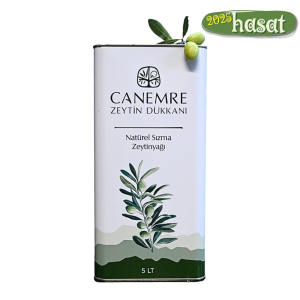 2025 Erken Hasat Soğuk Sıkım Naturel Sızma Zeytinyağı 5 lt teneke kutu