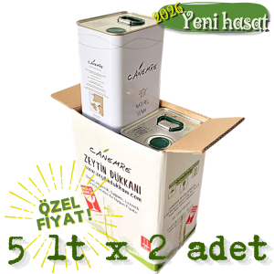 Kolisinde (2 Adet) 2026 Erken Hasat Soğuk Sıkım Naturel Sızma Zeytinyağı 5 lt teneke kutu